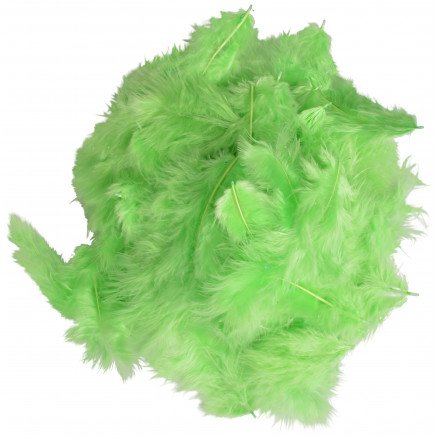 Diverse Fjær Dun Grønn 5 8cm ca 7g