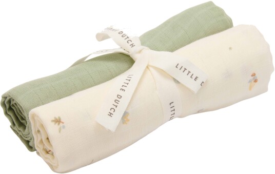 Little Dutch Forest Treasures & Sage Musselintepper 2-Pakk Hvit Little Dutch Forest Treasures & Sage Musselintepper 2-Pakk Hvit