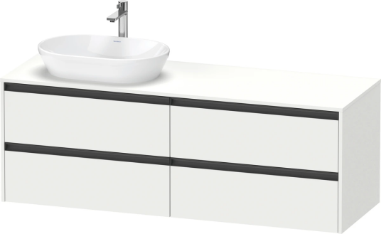 Duravit Ketho.2 Servantskap 4 Skuffer 1600x550 mm Venstre Hvit Matt