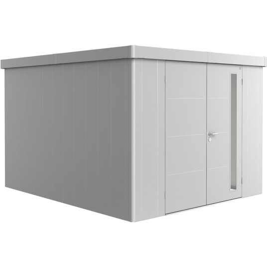 BIOHORT REDSKAPSBOD NEO 4C DOBBELDØR SØLV METALLIC