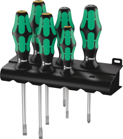 Wera Kraftform Plus 334/355/6 Skrutrekkersett med Lasertip - 6 deler Wera Kraftform Plus 334/355/6 Skrutrekkersett med Lasertip - 6 deler