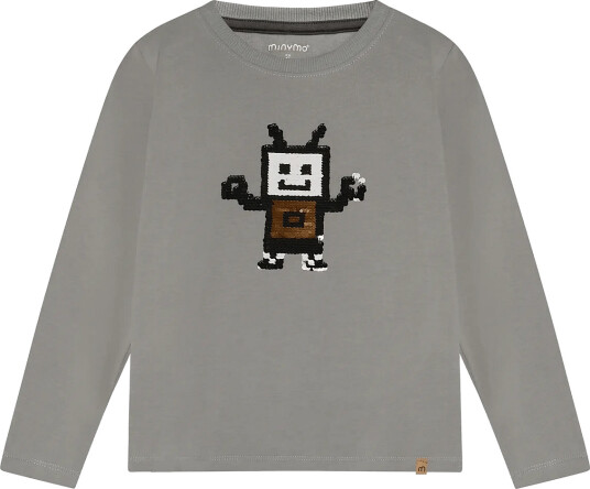 Minymo T Shirt Ls   Grey   122