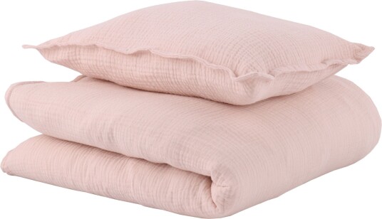 Oh Poppy! Vega Musselin Sengesett 70x80 Powder Pink