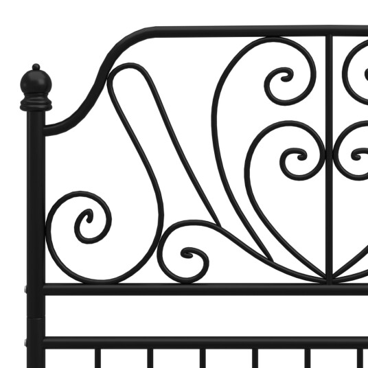 vidaXL Sengeramme svart metall 100x200 cm 8720286195840