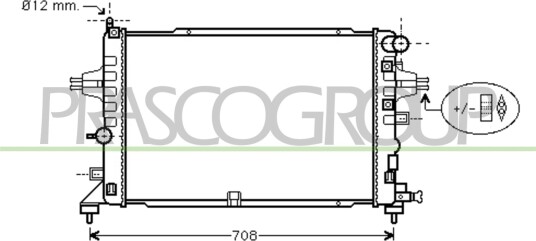 PRASCO OP410R005 Radiator motorkjøling PRASCO OP410R005 Radiator motorkjøling