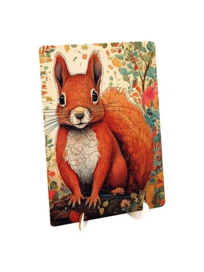 Creative Craft Group Wooden Puzzle Squirrel Unique Shapes 130 Pcs. Tre