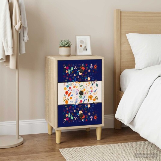 vidaXL Nattbordskap MAINZ 2 stk. Sonoma eik 36 x 33 x 60 cm