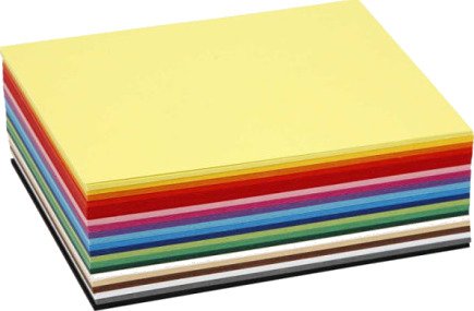 Farget Kort A6 180 g Assorterte Farger 300 Ark