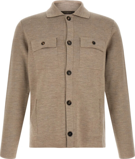 Zanone Herre Strikkevarer Beige XL,