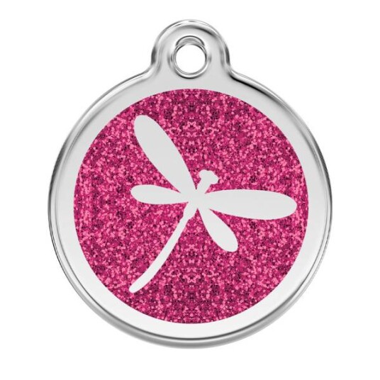 Id-Brikke Med Glitter Dragonfly