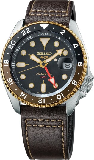 By Gullfunn 5 Sport Automatic herreklokke med brun skinnrem