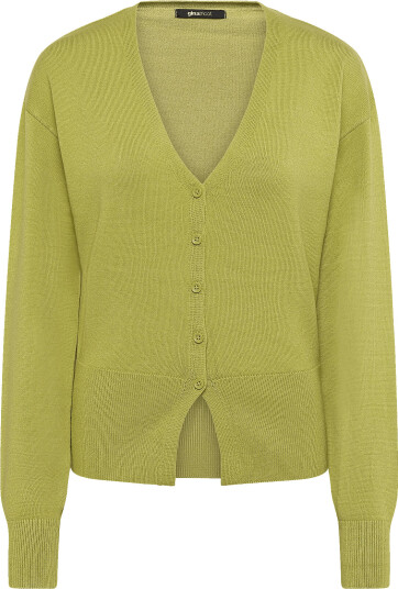 Gina Tricot Shaped Knitted Cardigan Green L