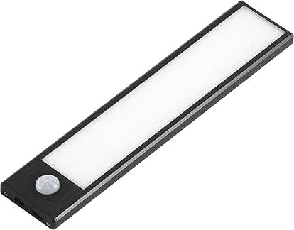 Batteri skapbelysning   20cm Svart PIR sensor oppladbar