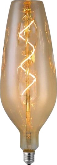 V Tac E27 4W LED filament spiralpære B125 250lm 2700K Amber/Smoky glass 300° utstråling Kulør : Varm V Tac E27 4W LED filament spiralpære B125 250lm 2700K Amber/Smoky glass 300° utstråling Kulør : Varm