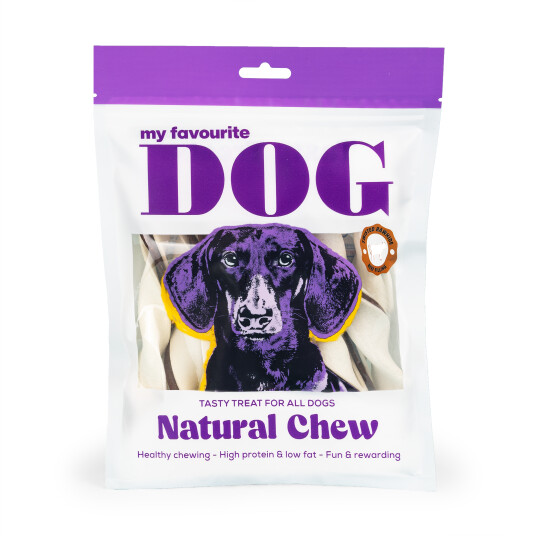 My Favourite Dog Fylte Råhudsnodd Biff 14 cm 220 g - Hundesnacks 10-pk My Favourite Dog Fylte Råhudsnodd Biff 14 cm 220 g - Hundesnacks 10-pk