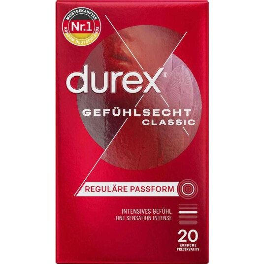 Durex Kondomer 20 pcs. Klassisk Feel Thin