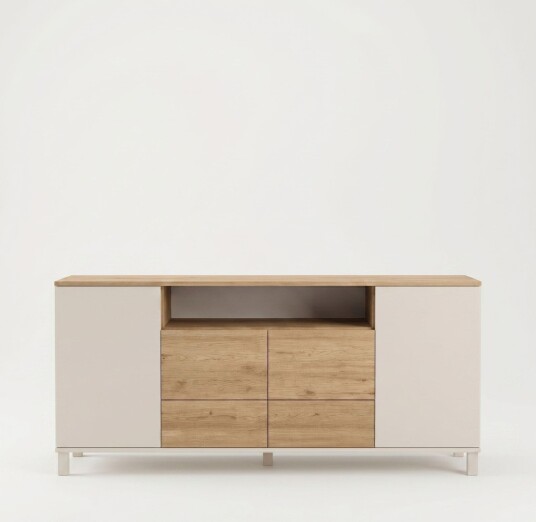 Konsollbord Hanah Home Mood (180 x 82,4 x 44,5 cm) Sand Oak - Sand eik