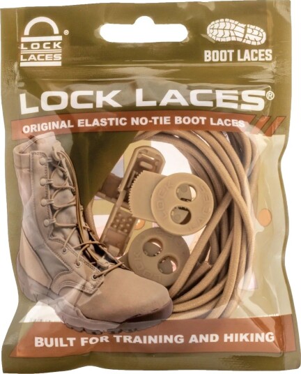 Lock Laces 72" Shoelaces Tan One Size