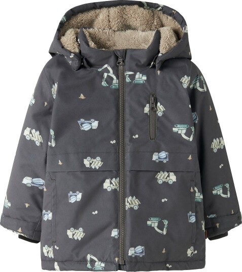 Name It Nmmsnow05 Jacket Aop 1Fo BLACKENED PEARL 92