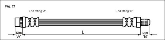 Bremseslange METZGER 4118445