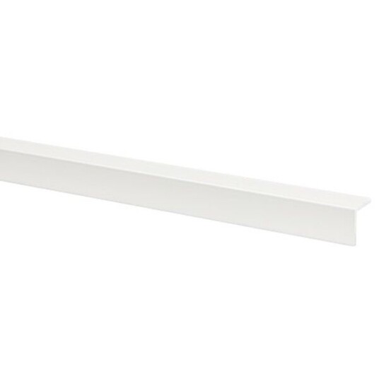 Rindalslist Vinkellist 15x015x2000 Alu Hv Lakk Hvit Lakkert Aluminium