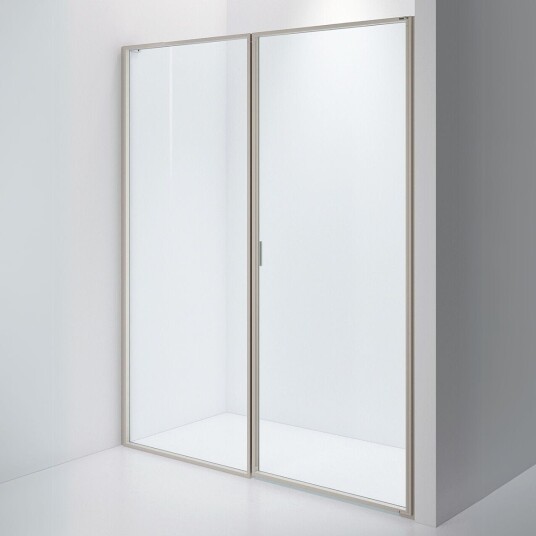 INR Iconic Nordic Rooms Dusjvegg Edge 4 Måltlpasset - Høyre / Stone Klart Glass