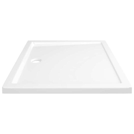 vidaXL Rektangulært dusjbrett ABS hvit 80x90 cm