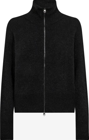 MOS MOSH Kardigan MMThora Knit Zip Cardigan Svart