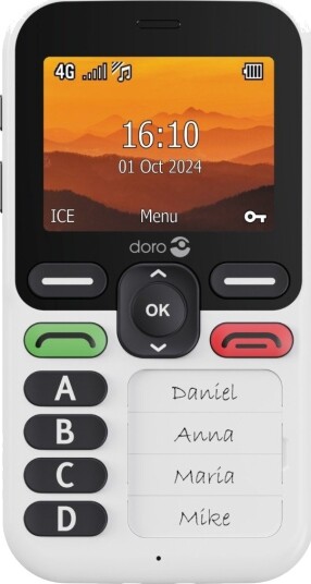 Doro Leva X10 4G Funksjonstelefon med USB-C og 128MB - Svart