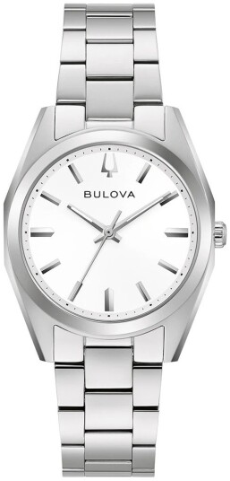Bulova Dameklokke 96L347 Surveyor Hvit/Stål Ø31 mm Bulova Dameklokke 96L347 Surveyor Hvit/Stål Ø31 mm