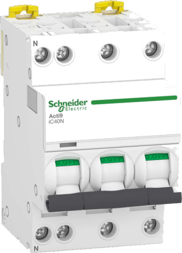 Strømbryter iC40N D 3P+N, 10A, 6/10kA