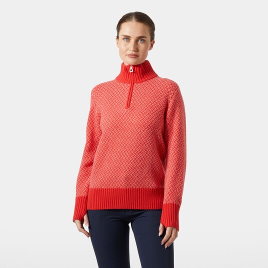 Helly Hansen Dame Arctic Ocean Islandsgenser I Lammeull Rød M