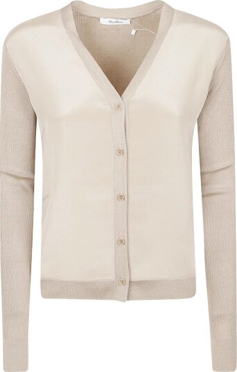 Max Mara Dame Strikkevarer Beige L,