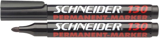 Schneider Permanent Marker l, Svart Sprittusj (10stk)