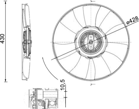 MAHLE CFF 529 000P Kjølevifte