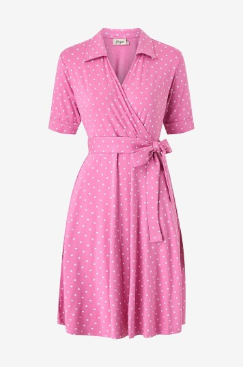 Jumperfabriken Kjole Loreen Dot Rosa