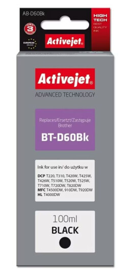 Kompatibel blekkpatron Activejet BT-D60Bk Sort