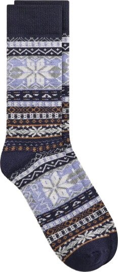 Gant Fair Isle Pattern Sock - DARK NAVY MELANGE - 40-42