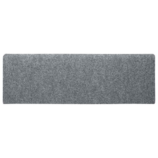 vidaXL Trappematter 15 stk nålestempel 65x21x4 cm lysegrå