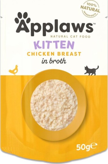 Applaws Våtfôr Natural Kitten I Buljong Kyllingbryst 48 X 50 G