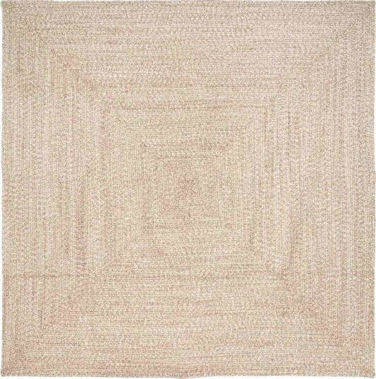  Teppe Naturlig og hvit 240 x 240 cm Jute