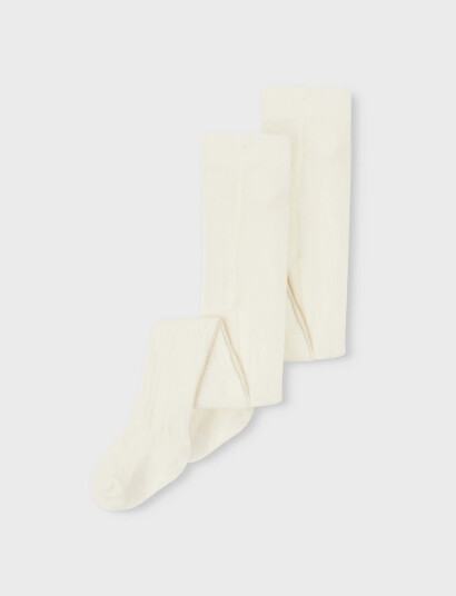 Name It Nknpantyhose Rib 2-Pack Strømpebukser Barn Lys Krem 146-152