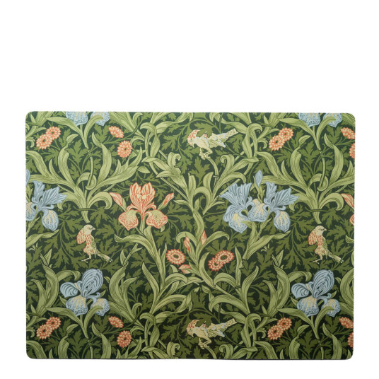 William Morris   Iris bordbrikke 40x30 cm grønn