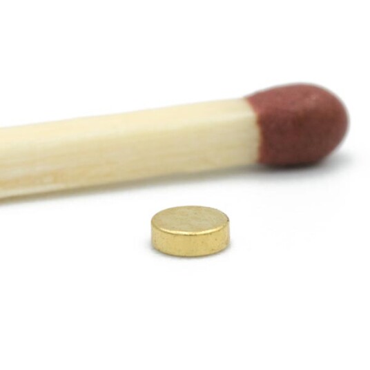 Mini diskmagnet Ø 3 mm x 1 mm | Gull | Neodymmagnet