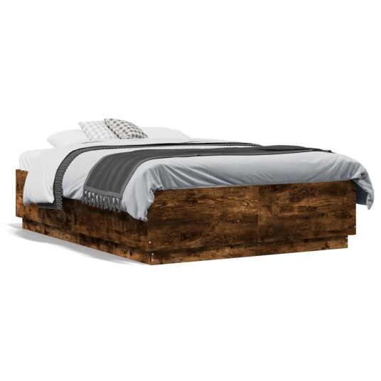  Sengeramme røkt eik 120x190 cm konstruert tre 8721012274839