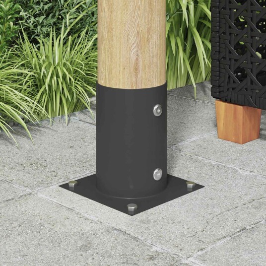 vidaXL Rund bakkenagel 4 stk. Antrasitt 15 x 15 x 15 cm Metall