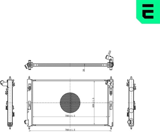 ERA 673056 Radiator motorkjøling