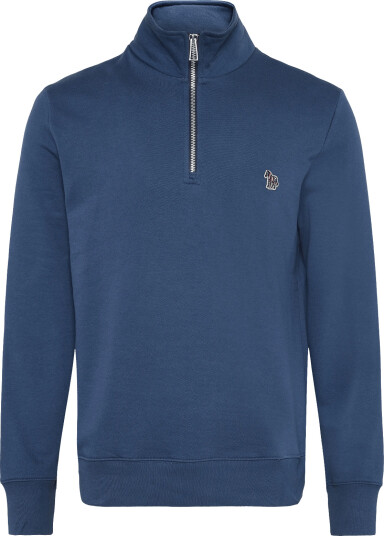 PS Paul Smith Mens Reg Fit Half Zip Top Zebra Navy XL