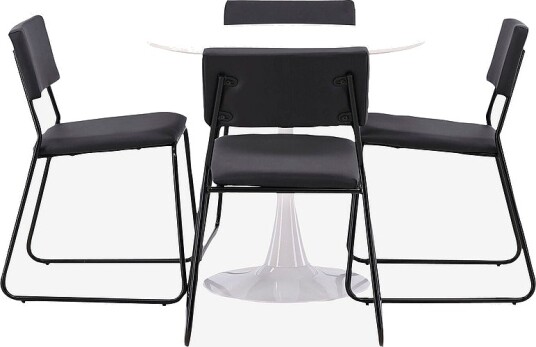 Venture Home Spisegruppe Hamden med 4 stk stoler Kenth Svart Venture Home Spisegruppe Hamden med 4 stk stoler Kenth Svart