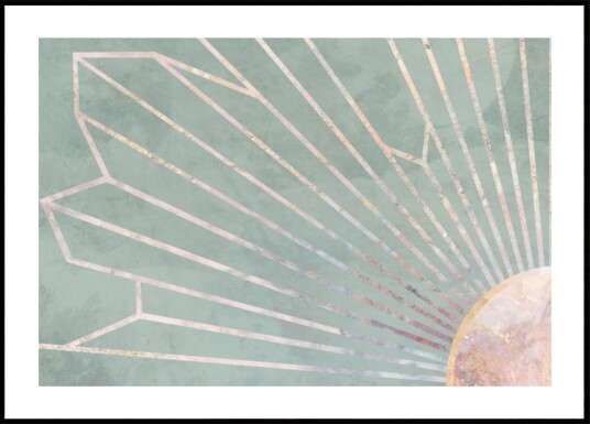 Elegant Geometric Sunburst Plakat / 30x40